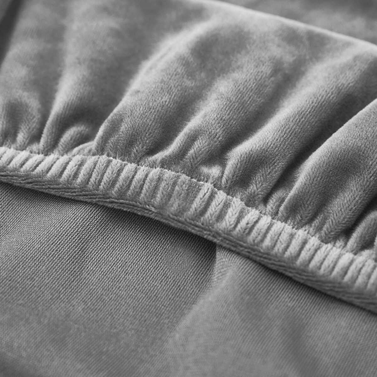 POKROWIEC NA KANAPĘ SIEDZISKO JASNY SZARY WELUR 135-165 [22SL3]