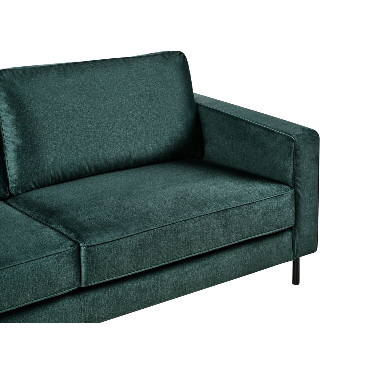 Sofa SAVALEN Welur Ciemnozielony dla 3 osób