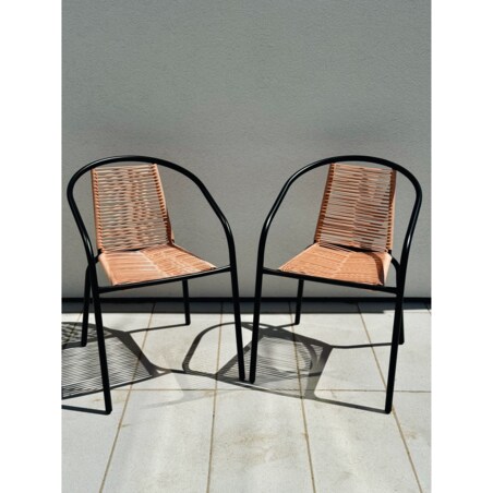 4 X Fotel Bistro Sznurkowy Wygodne Krzesło Ogrodowe Na Balkon Do Ogrodu