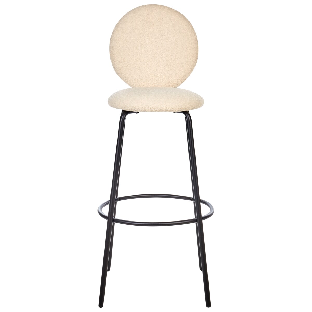 Zestaw 2 krzeseł barowych boucle jasnobeżowy EMERY