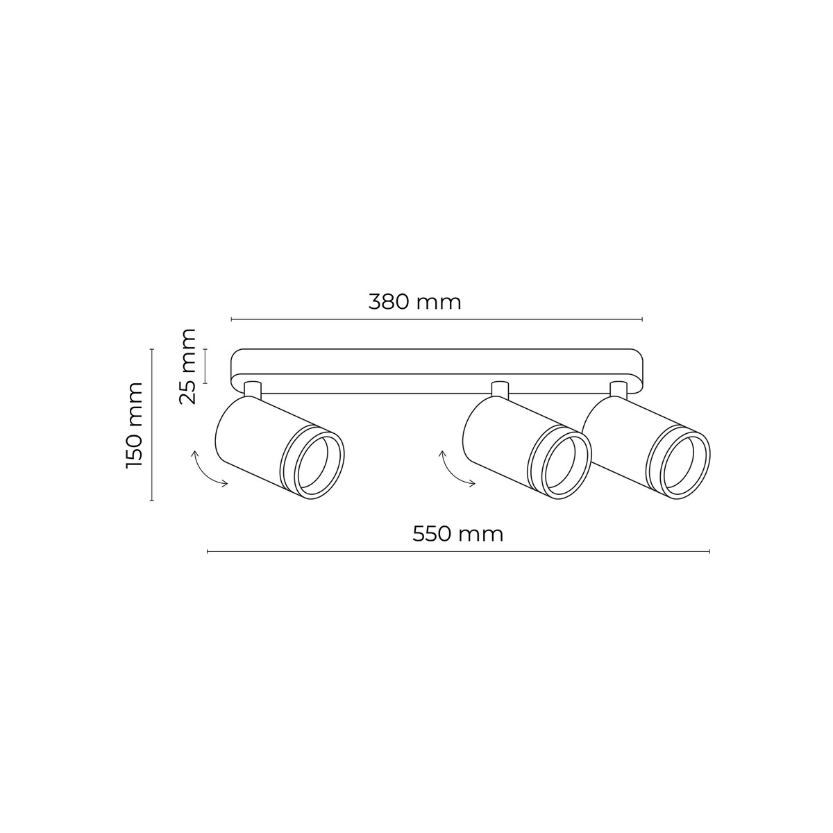 Lampa reflektor spot JET WHITE 6915 TK Lighting biała 3xGU10 regulowana do salonu i kuchni