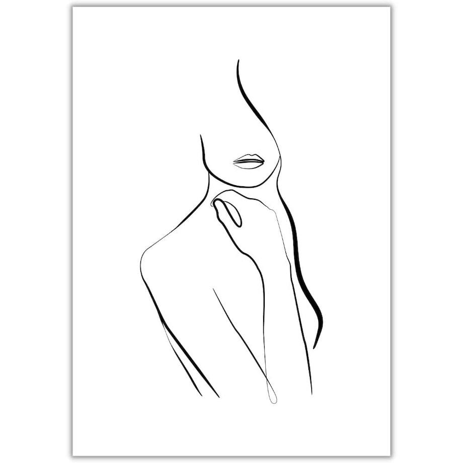 plakat line art mystery lady 5 50x70 cm