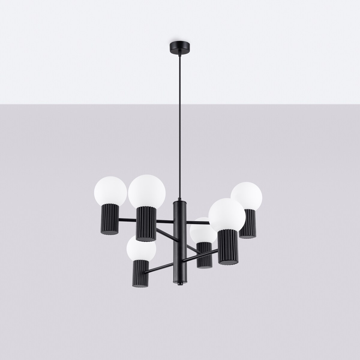 Żyrandol HALO 6 czarny