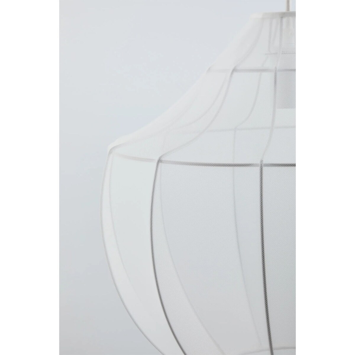 Lampa sufitowa z metalu i tkaniny biała Adaya Ø45 cm