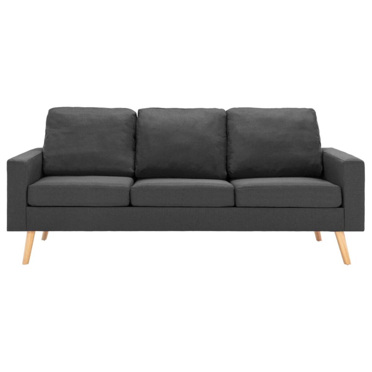 vidaXL 3-osobowa sofa, ciemnoszara, tapicerowana tkaniną