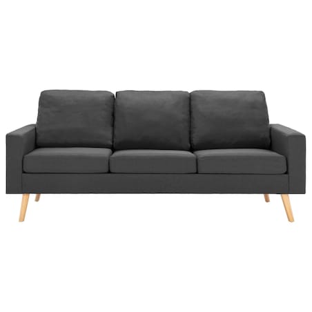 vidaXL 3-osobowa sofa, ciemnoszara, tapicerowana tkaniną