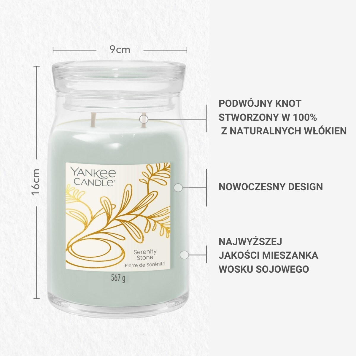 Yankee Candle świeca duża SERENITY STONE