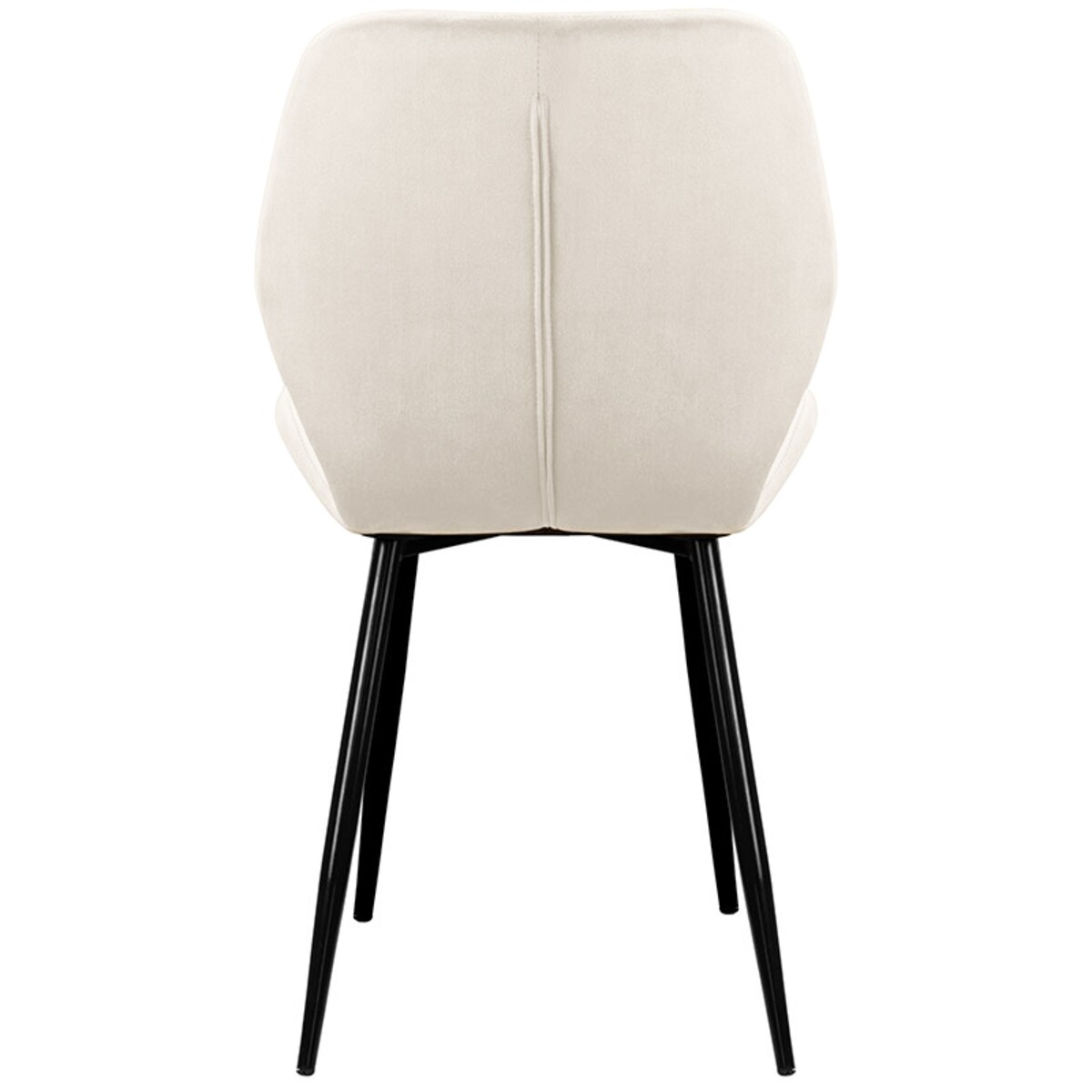 Krzesło tapicerowane do salonu jadalni pikowane welurowe beżowe