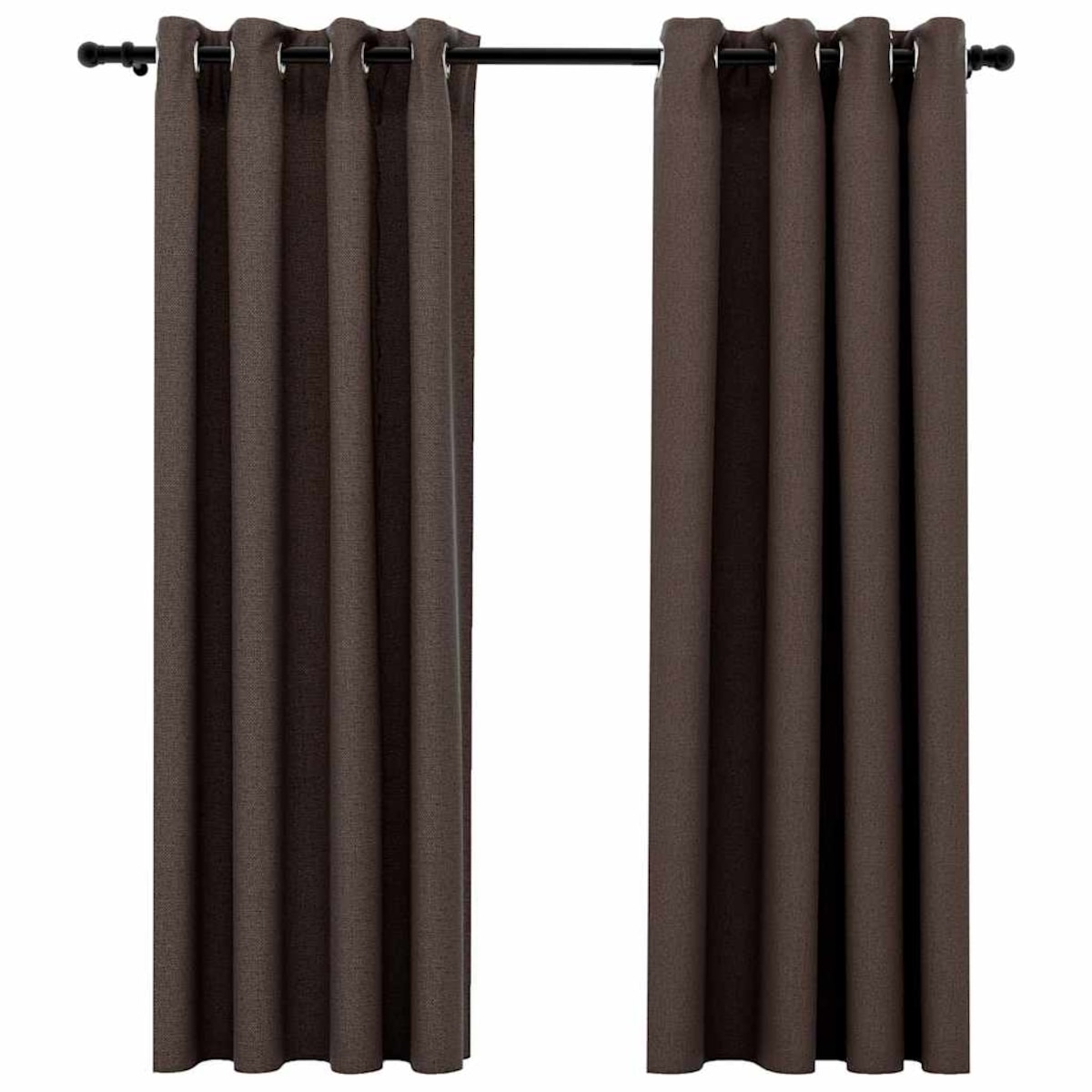 vidaXL Zasłony stylizowane na lniane, 2 szt., taupe, 140x175 cm