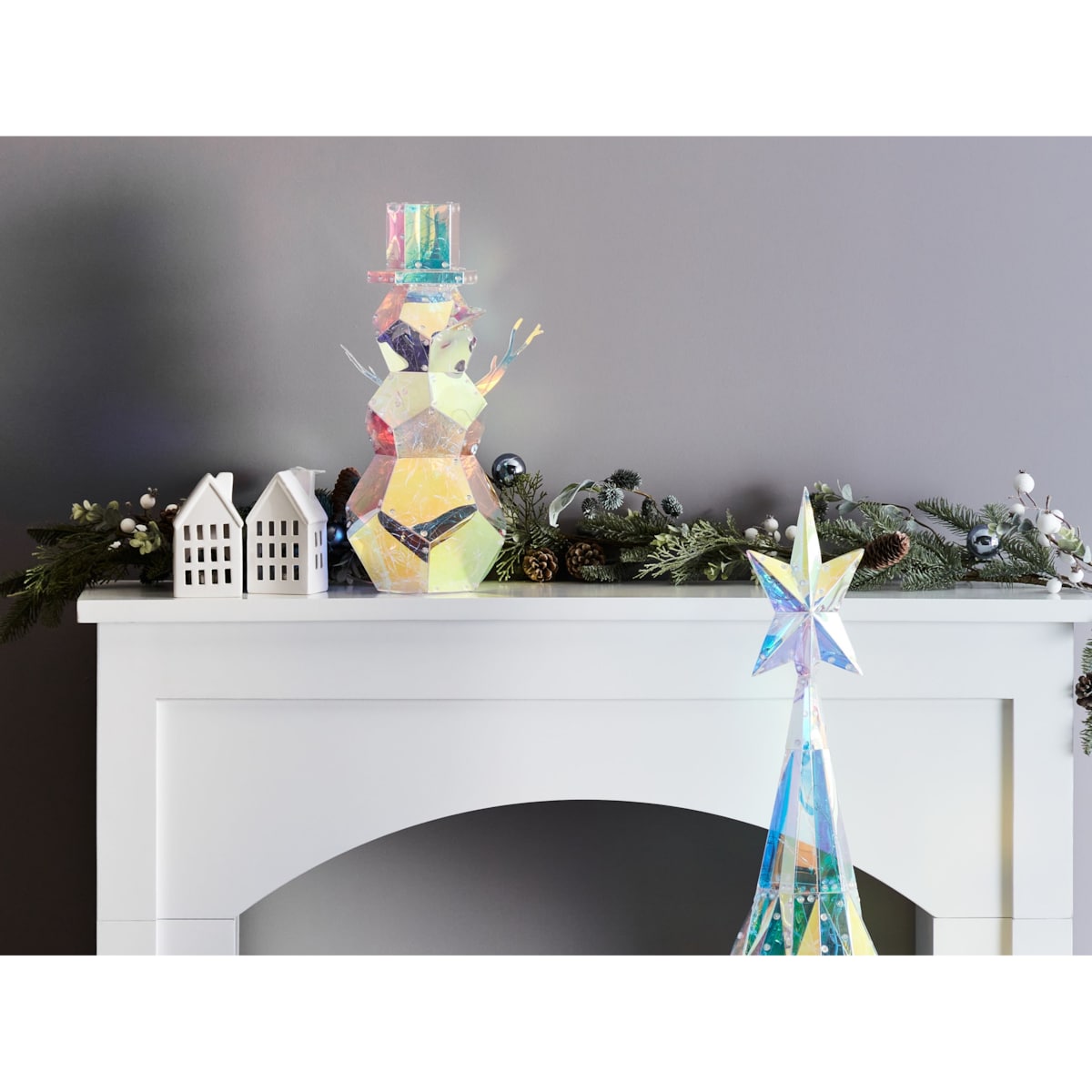 Dekoracja LED bałwan 43 cm wielokolorowy ARCTICA