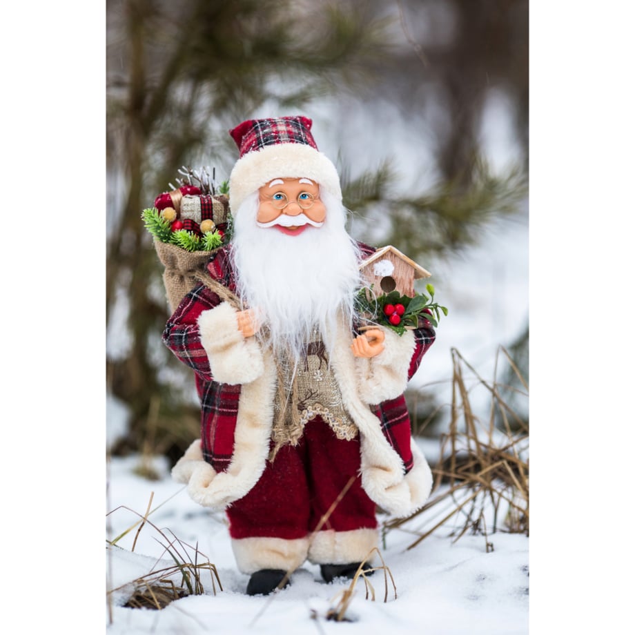 ŚWIĘTY MIKOŁAJ świąteczny figurka DUŻY skandynawsk