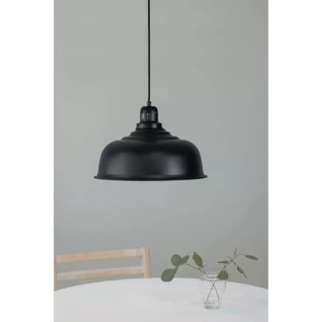 Wisząca lampa jadalniana Port nad stół czarna industrial