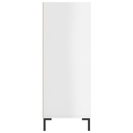 vidaXL Regał, biały, połysk, 69,5x32,5x90 cm, materiał drewnopochodny