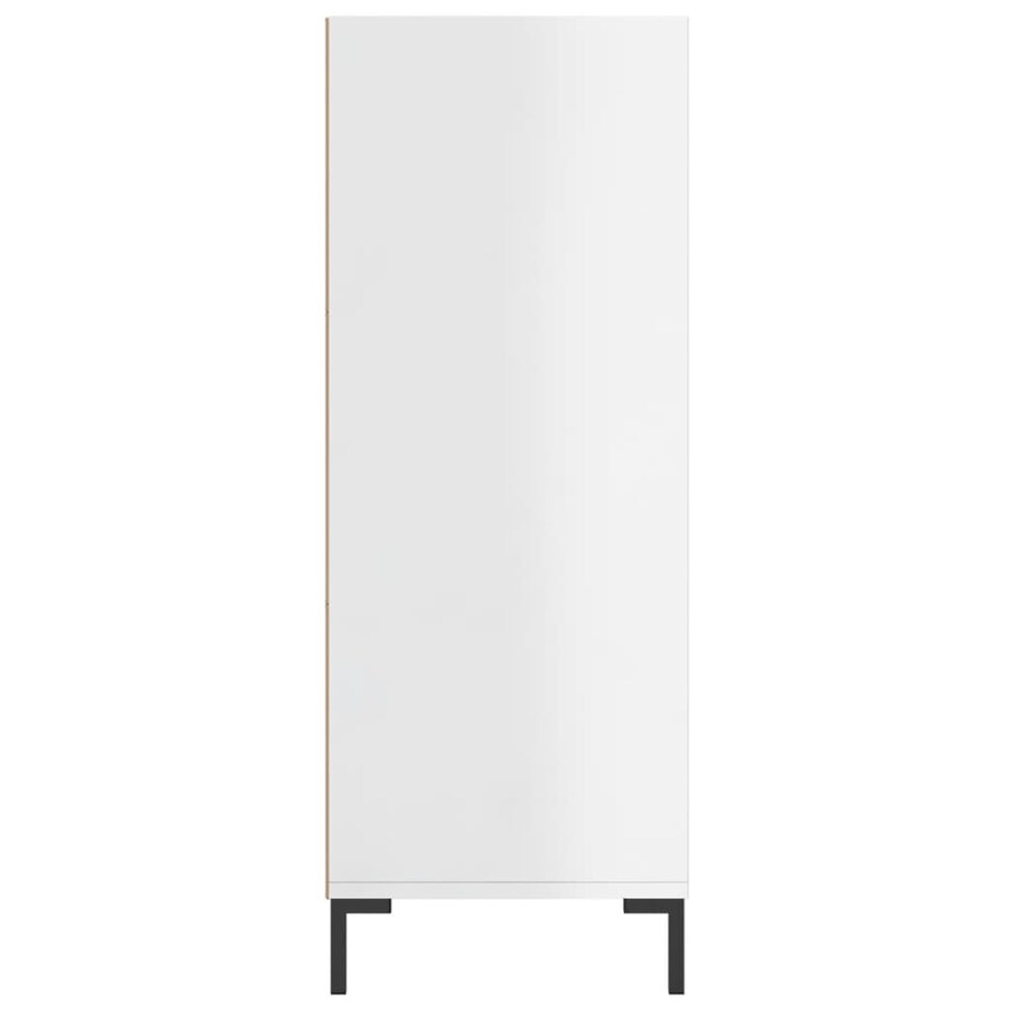 vidaXL Regał, biały, połysk, 69,5x32,5x90 cm, materiał drewnopochodny