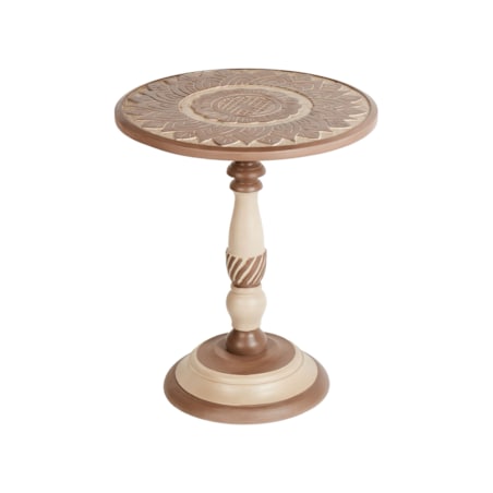 Stolik pomocniczy drewno mango ciemne EULO