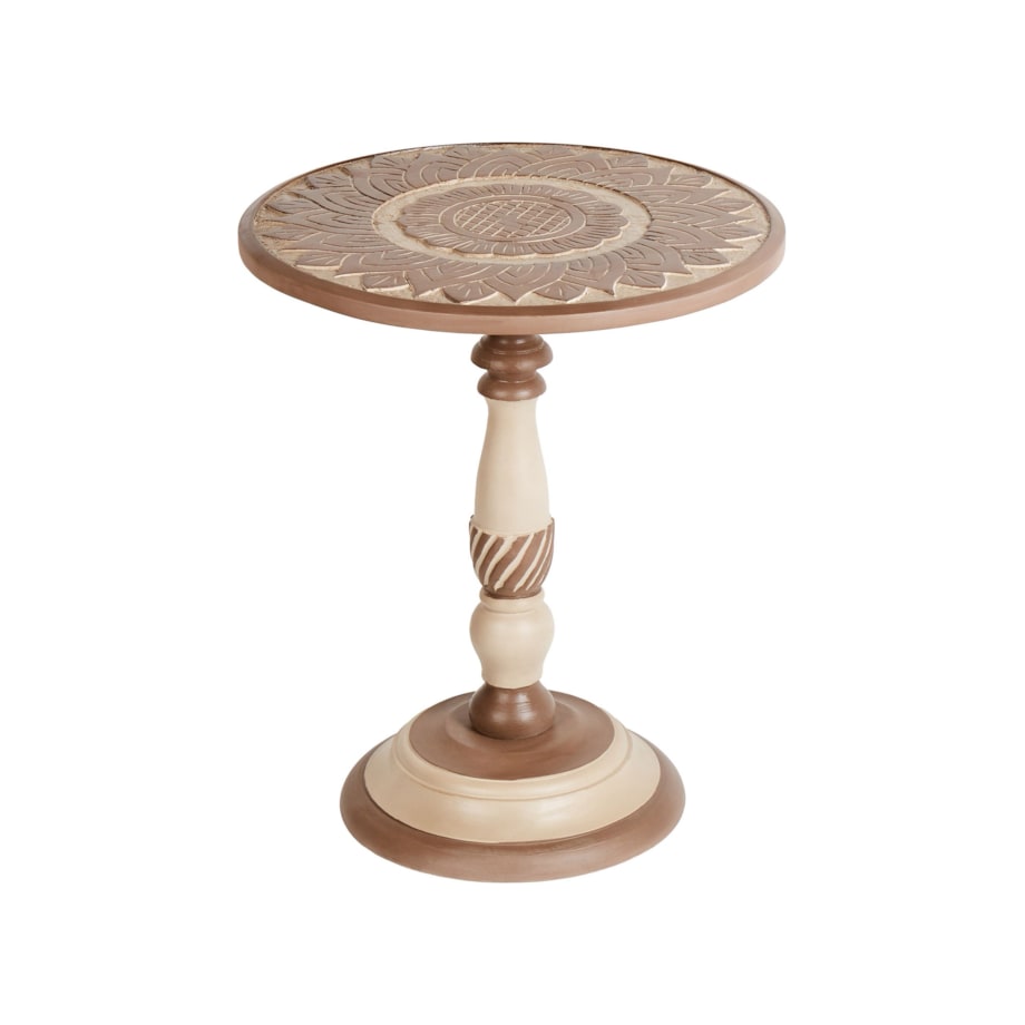 Stolik pomocniczy drewno mango ciemne EULO