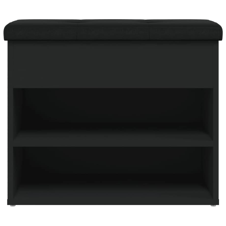 vidaXL Ławka na buty, czarna, 62x32x50 cm, materiał drewnopochodny