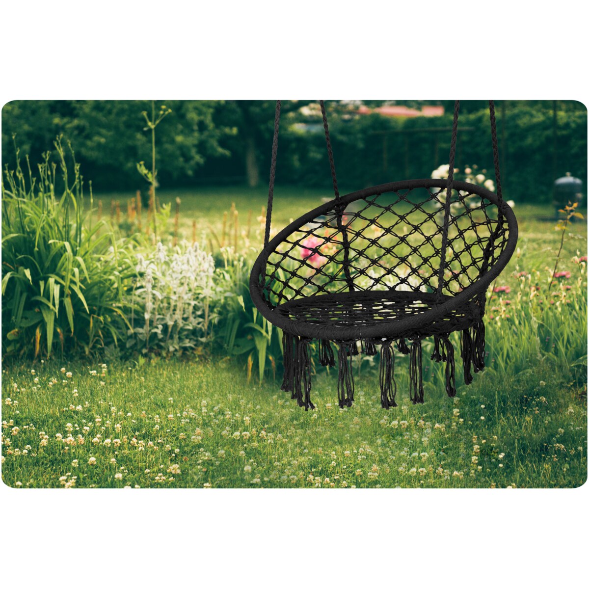 Huśtawka ogrodowa fotel bocianie gniazdo Sofotel Boho czarny