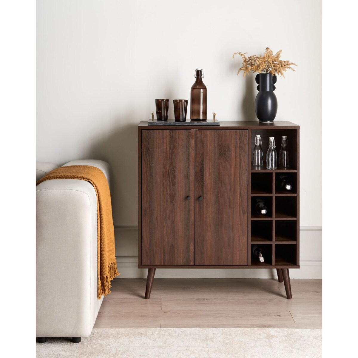 Szafka dwudrzwiowa ciemne drewno TULLAMORE