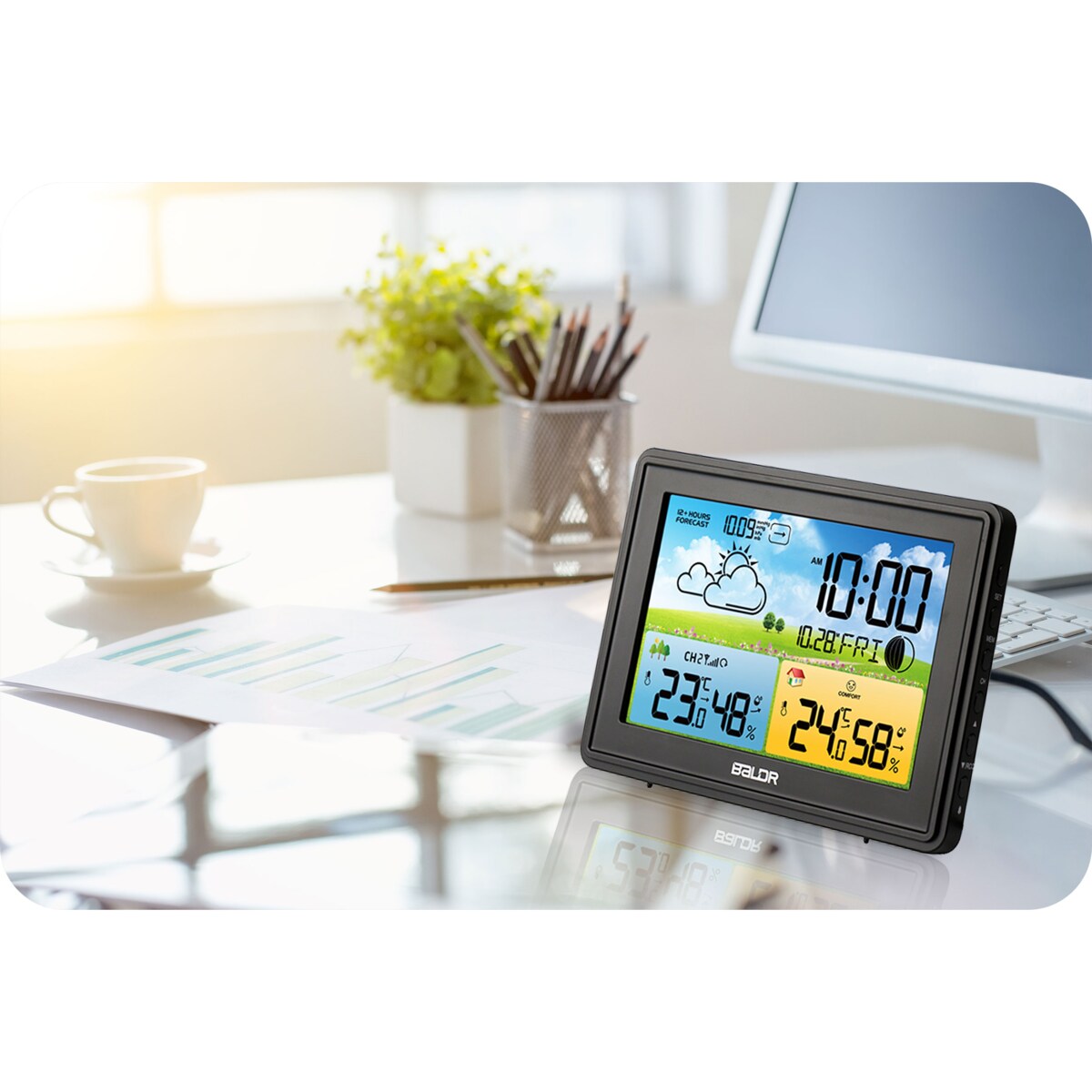 Bezprzewodowa stacja pogodowa pogody higrometr Baldr