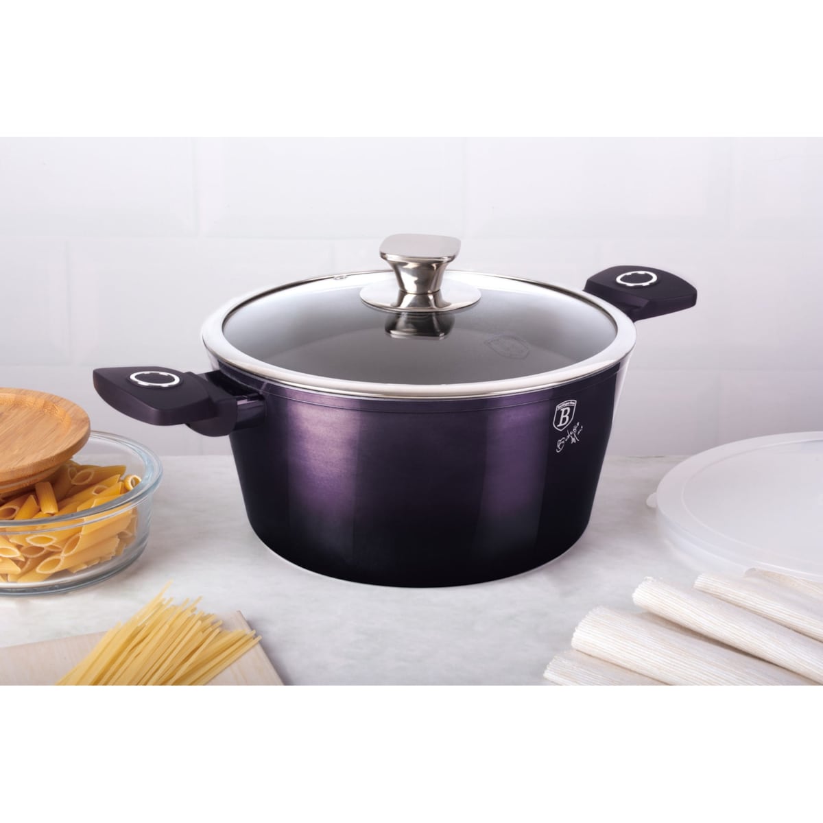 Komplet garnków z powłoką tytanową 10 elementów BERLINGER HAUS Purple Eclipse