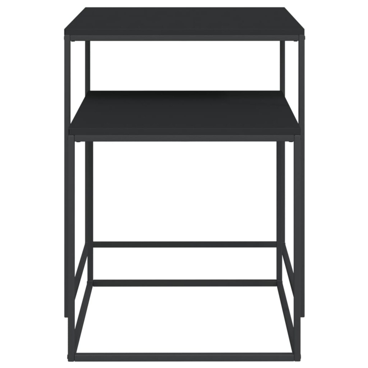 vidaXL Zestaw stolików kawowych, 2 szt., materiał drewnopochodny/metal