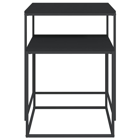 vidaXL Zestaw stolików kawowych, 2 szt., materiał drewnopochodny/metal