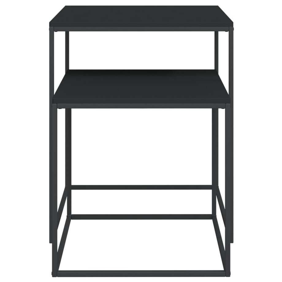 vidaXL Zestaw stolików kawowych, 2 szt., materiał drewnopochodny/metal