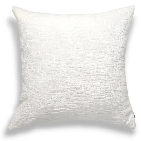 Duża biała poduszka 50x50 Bess - waniliowa biel