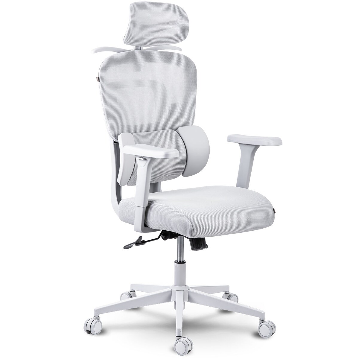 Fotel biurowy obrotowy Sofotel Talin ergonomiczny regulowany z mikrosiatką szary