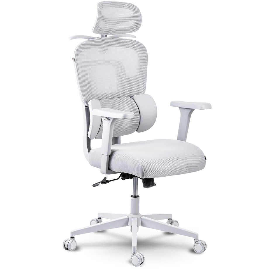 Fotel biurowy obrotowy Sofotel Talin ergonomiczny regulowany z mikrosiatką szary