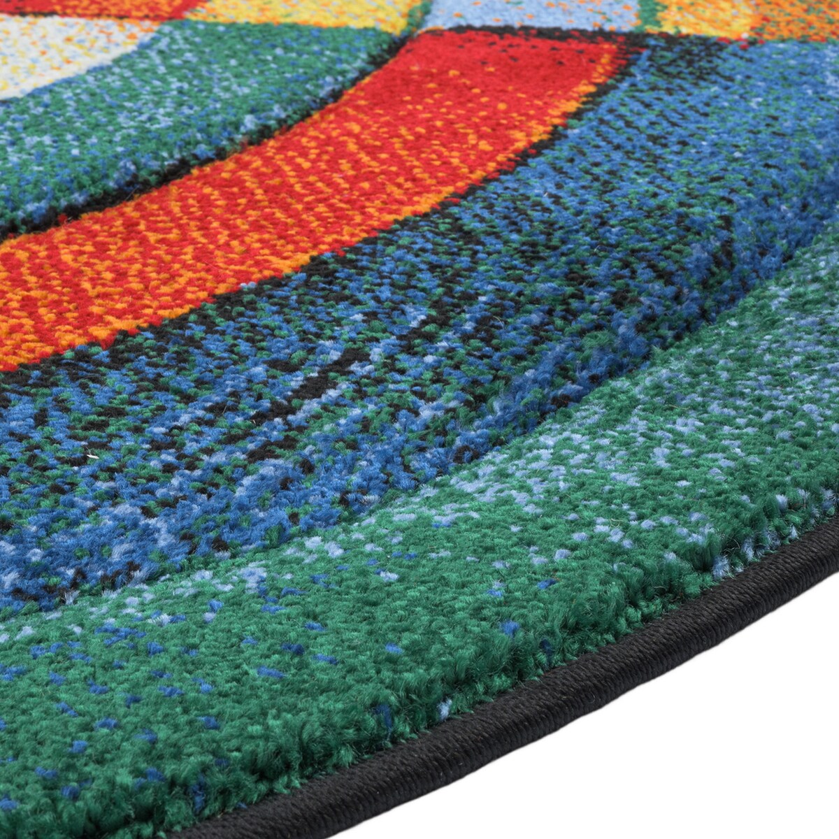 Dywan okrągły Zefir 120 cm e-floor OEKO-TEX geometryczny wielokolorowy