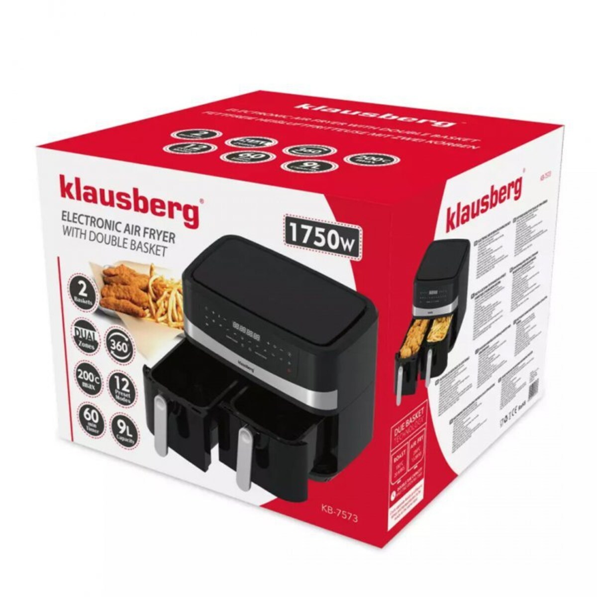 Frytownica Beztłuszczowa 2 X 4,5L Klausberg