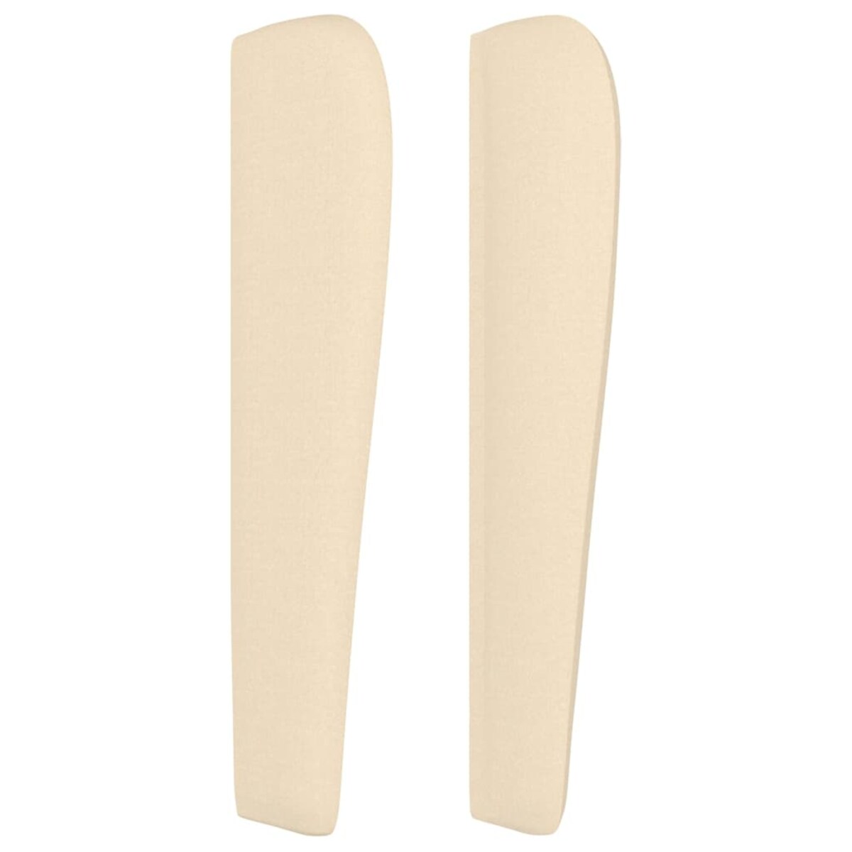 vidaXL Zagłówek uszak, kremowy, 93x23x118/128 cm, tkanina