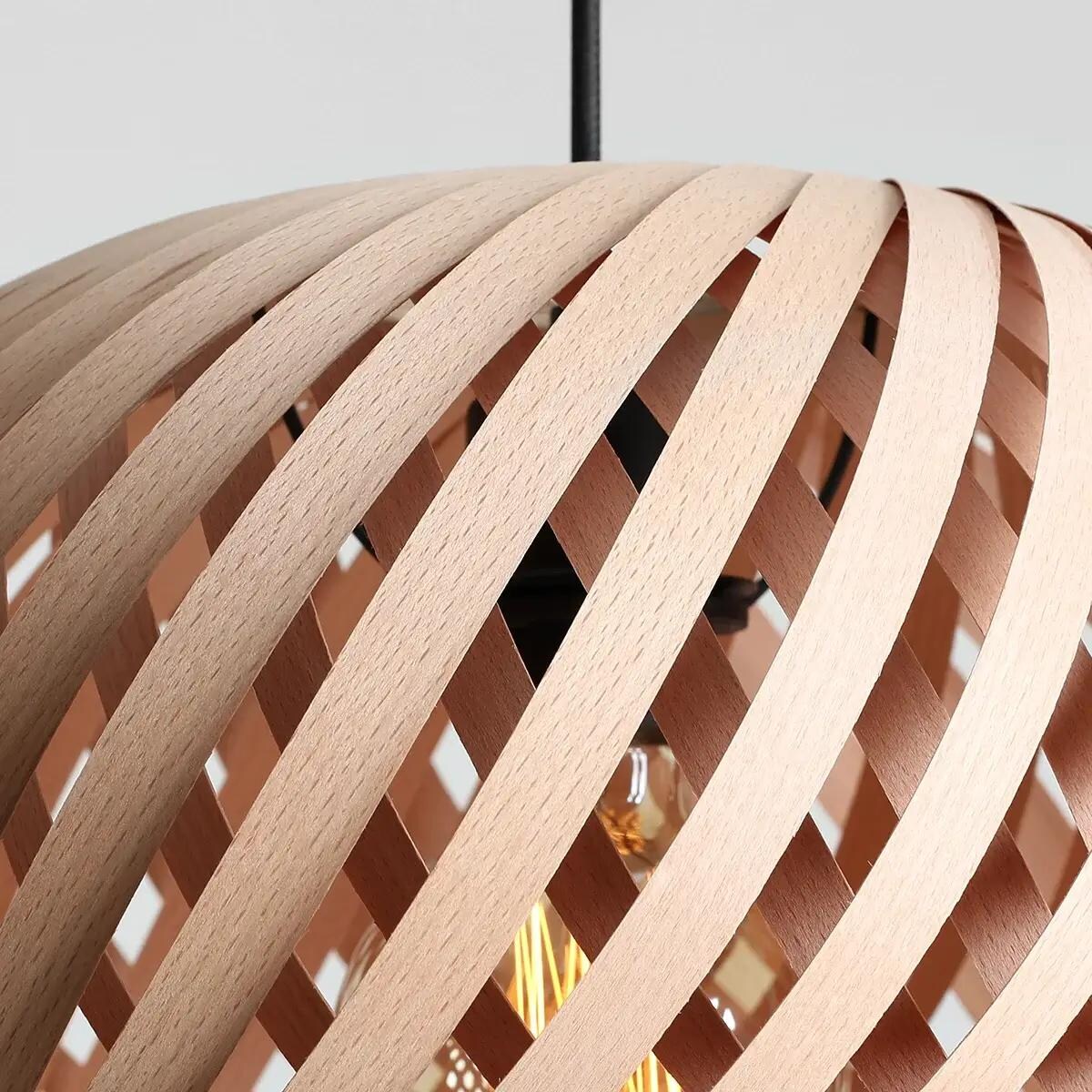 Wisząca lampa drewniana Nature 1123G_S Aldex ekologiczna naturalny