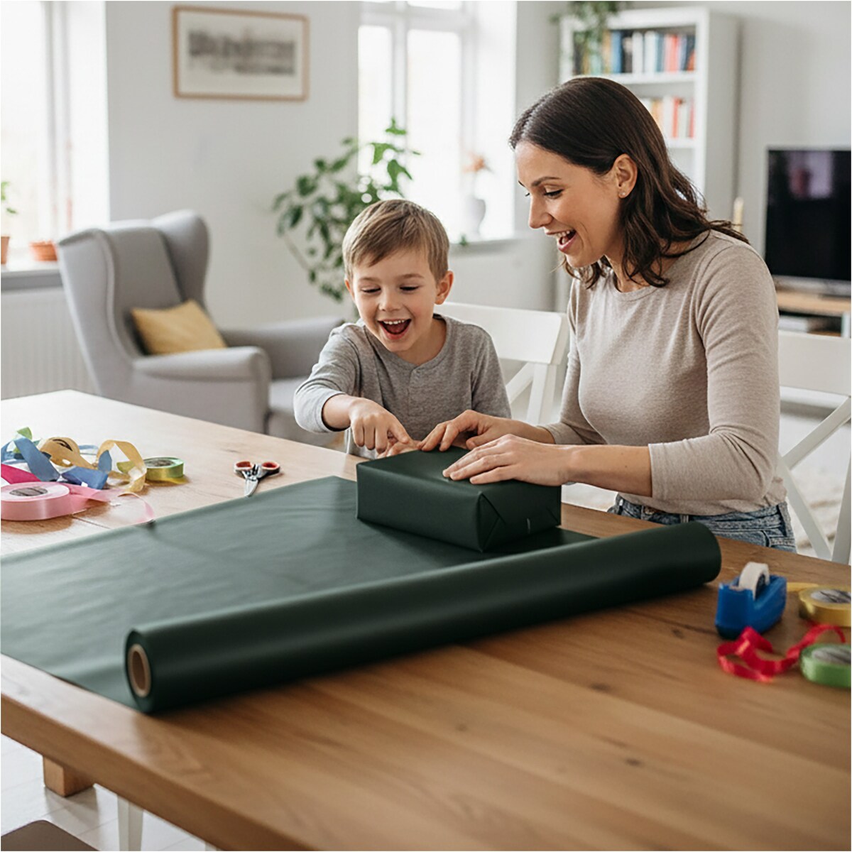 Papier Prezentowy Do Pakowania Prezentów 25 m MEGAROLKA Ozdobny Do Paczek Na Walentynki Urodziny