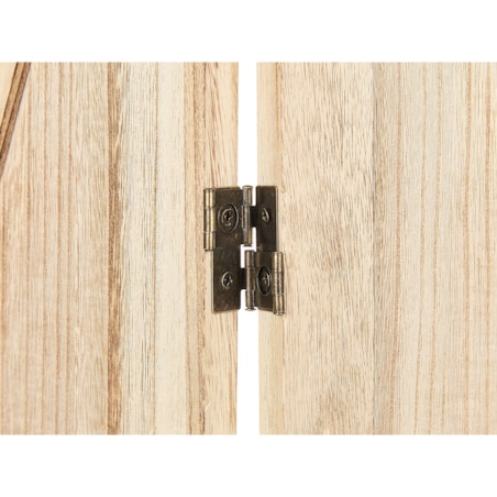 4-panelowy składany parawan pokojowy drewniany 170 x 163 cm jasne drewno RIDANNA