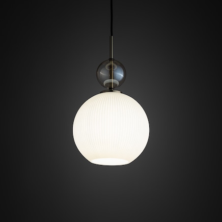 Lampa Wisząca Tk Lighting Sophia Big E27 Biały Klosz Koniakowa Kulka