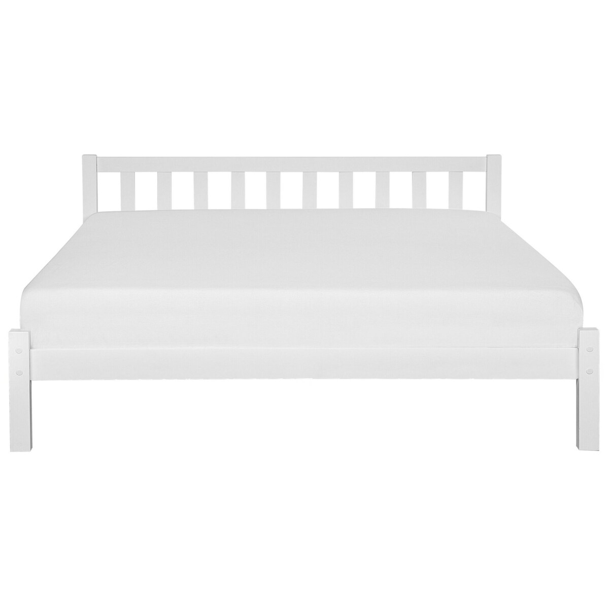 Łóżko drewniane 180 x 200 cm białe FLORAC