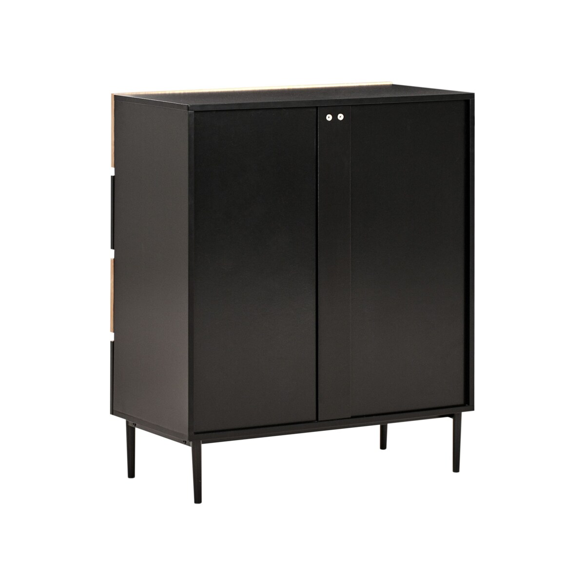 Komoda czarny z brązowym BLYTHE