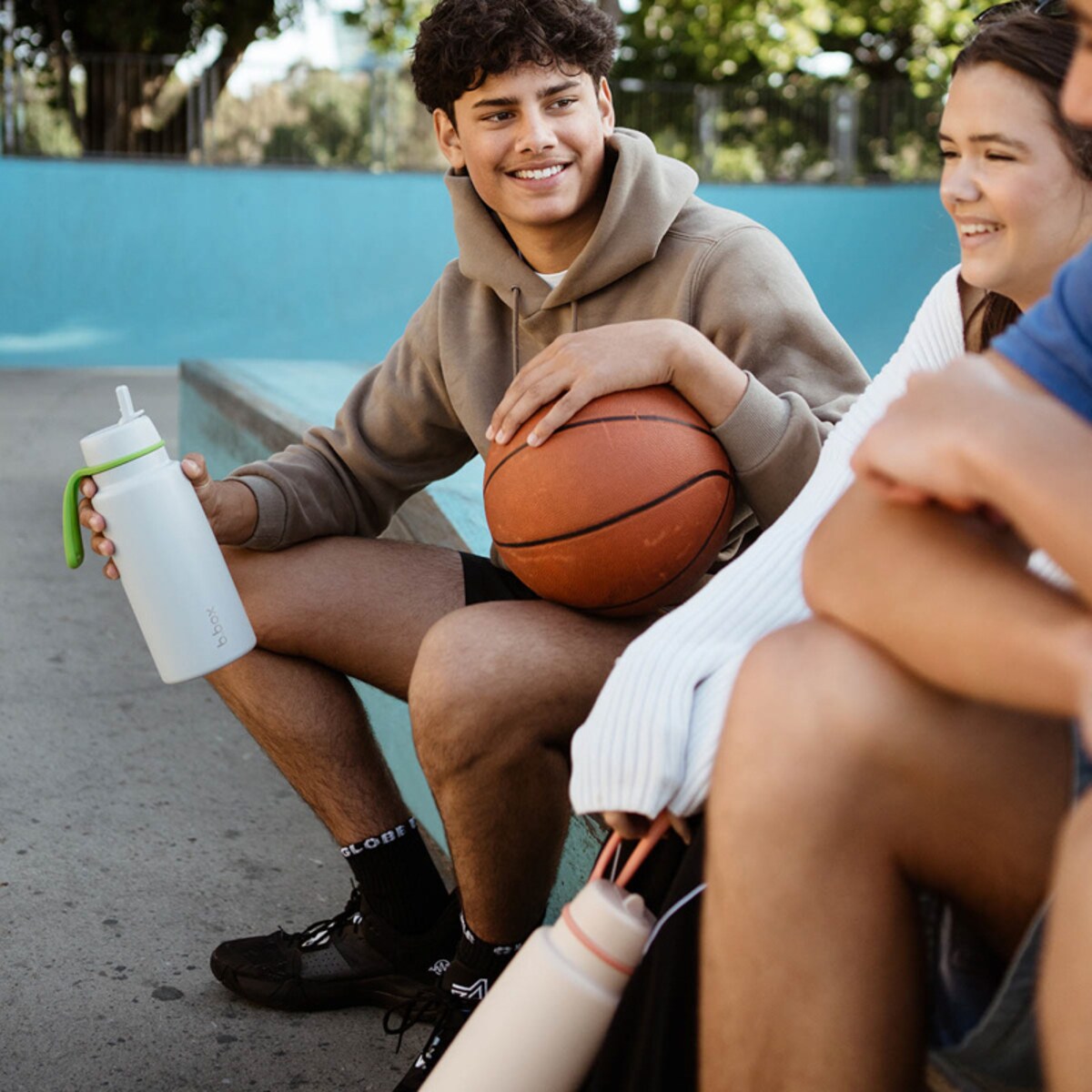 Butelka termiczna 1L z ustnikiem – termos ze stali nierdzewnej Lime Time, b.box