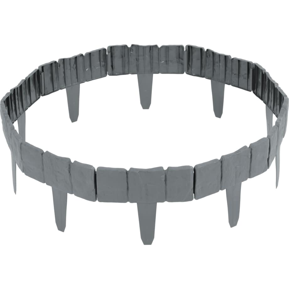 Palisada ogrodowa obrzeże ogrodowe trawnikowe szare Plonos tworzywo płotek 250 cm