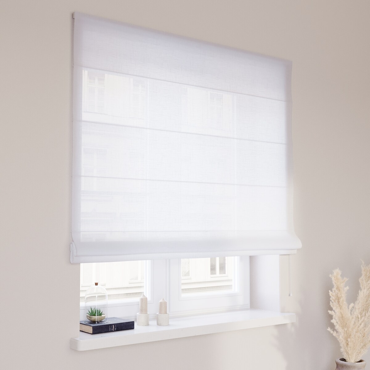 Roleta rzymska Capri 110x150 prześwitująca, biała