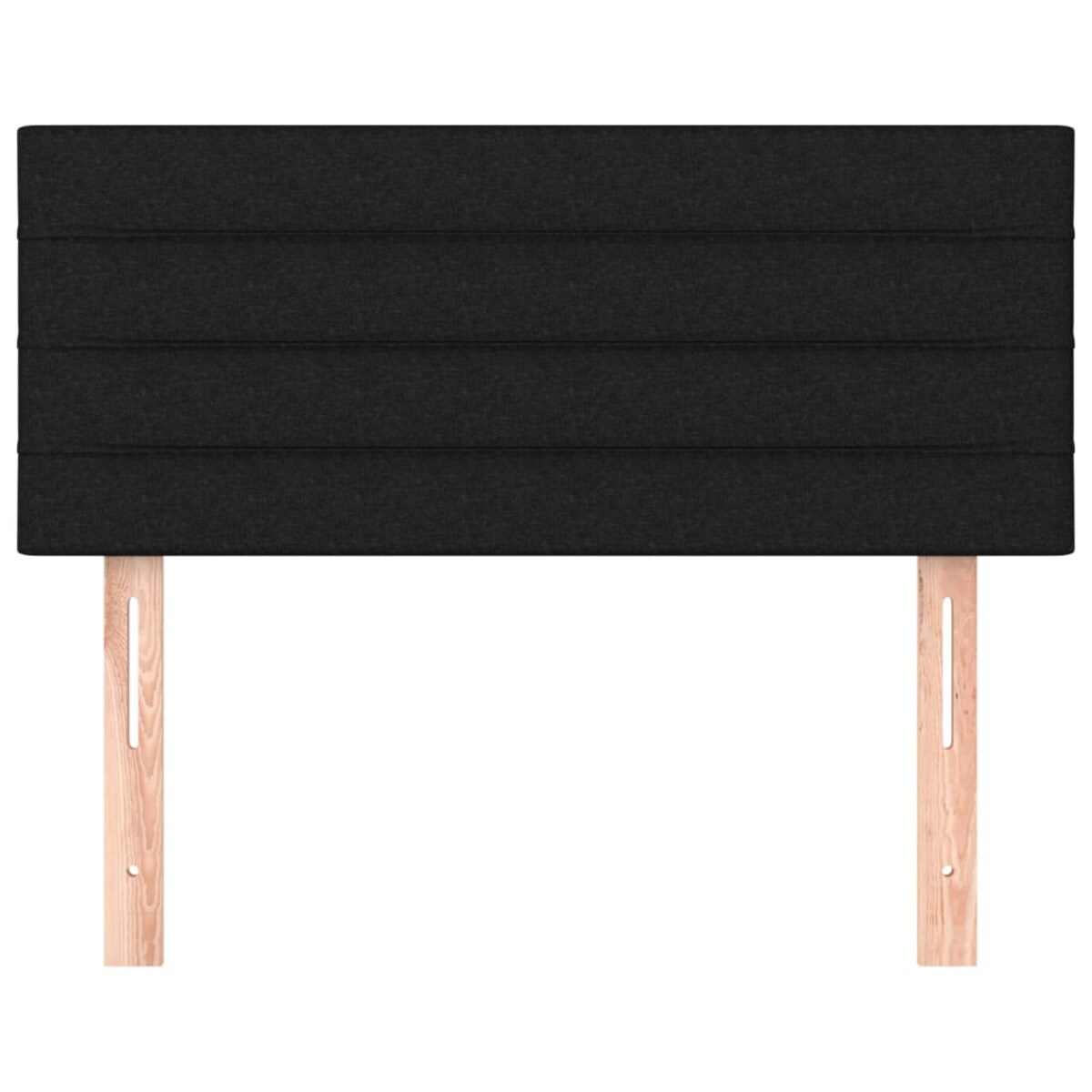 vidaXL Zagłówek do łóżka, czarny, 100x5x78/88 cm, tkanina