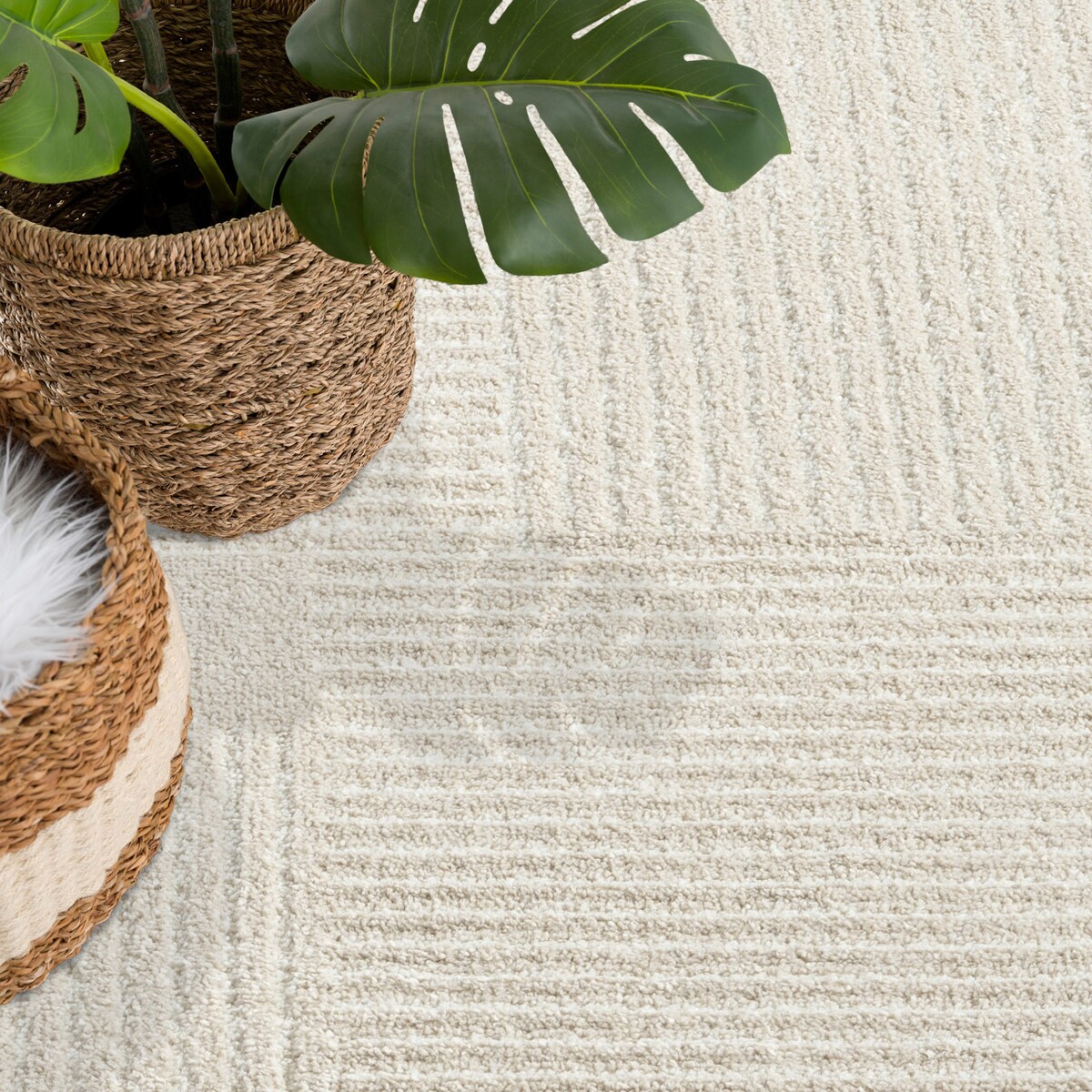 Dywan nowoczesny minimalistyczny Flaire high low 1770 Beż 80x150