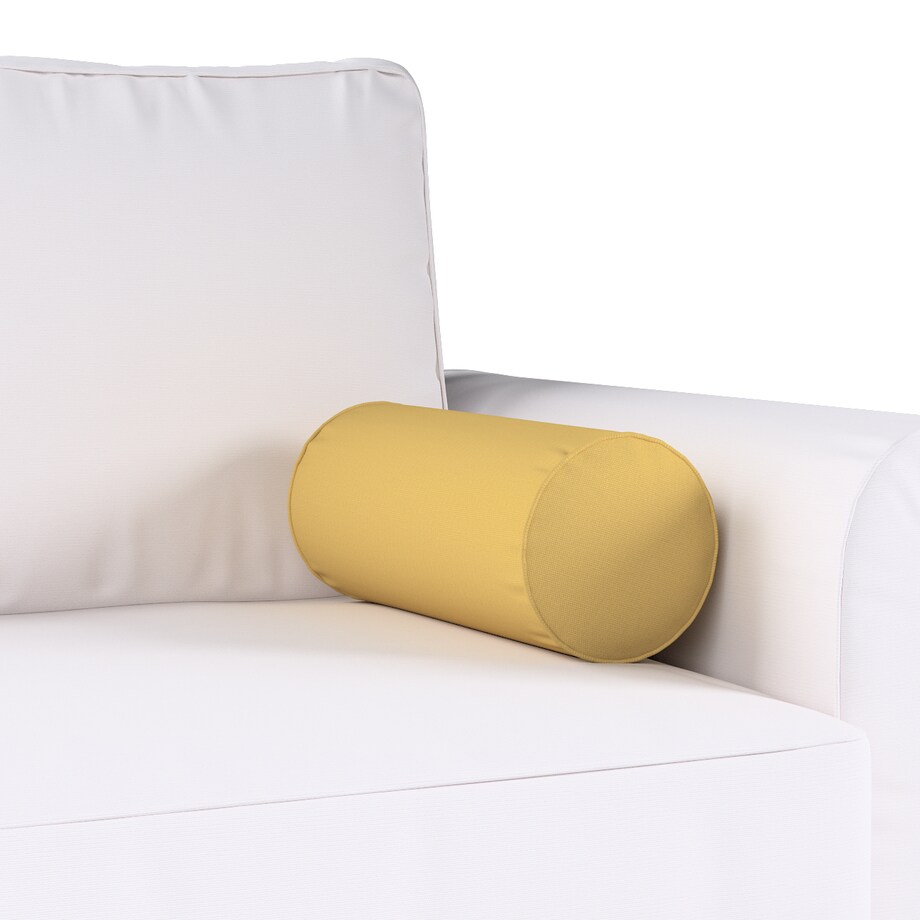 Poduszka wałek prosty, zgaszony żółty, Ø16 x 40 cm, Cotton Panama