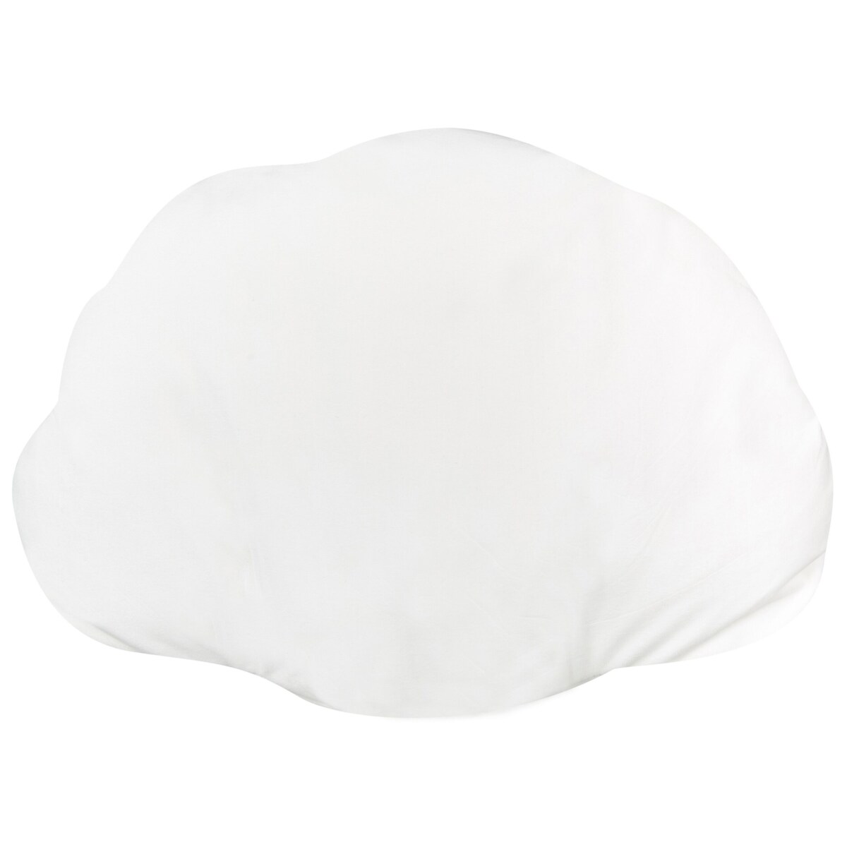 Poduszka dekoracyjna muszla welurowa 47 x 35 cm biała CONSOLIDA