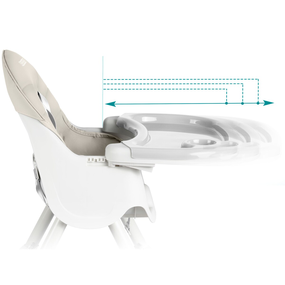 Krzesełko do karmienia milo dla dzieci składane tacka Ricokids + śliniaczek