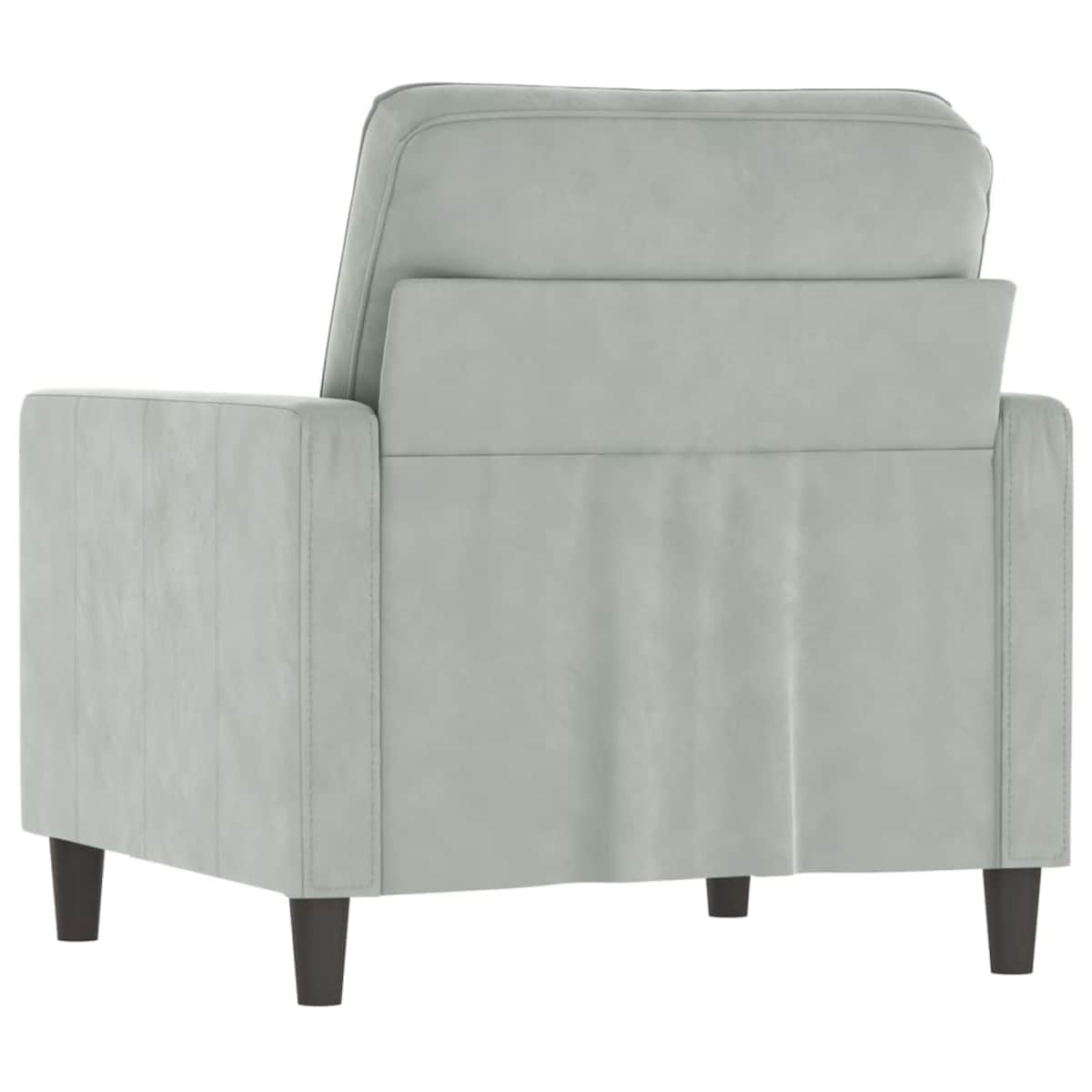 vidaXL Fotel, jasnoszary, 60 cm, obity aksamitem