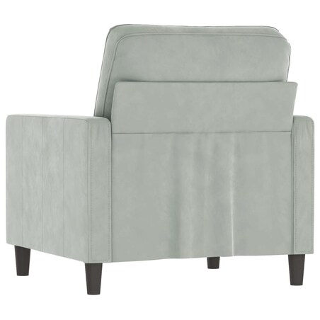 vidaXL Fotel, jasnoszary, 60 cm, obity aksamitem